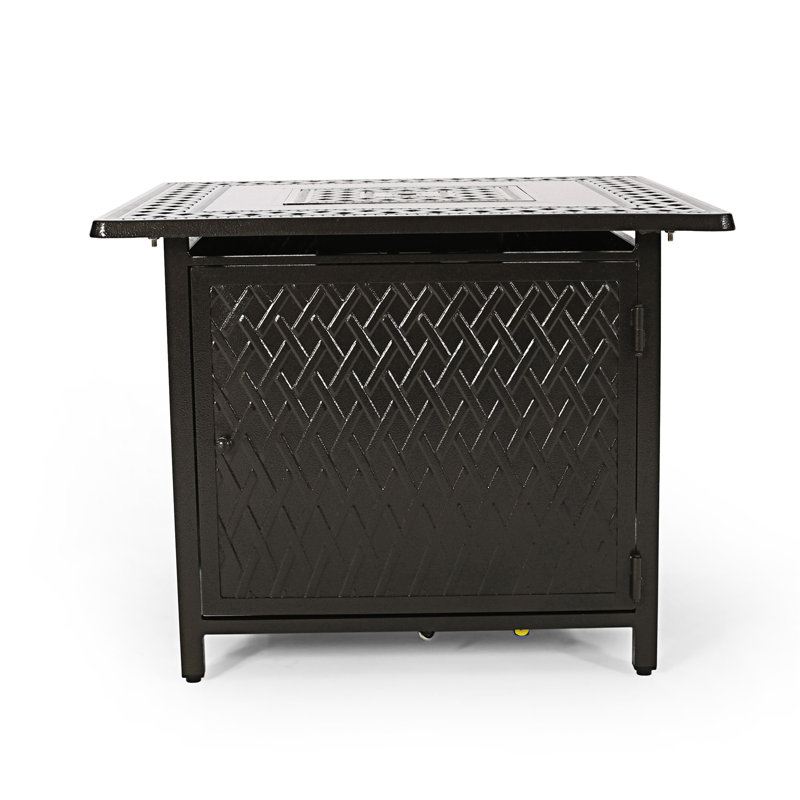 32" Outdoor Square Aluminum Propane Fire Pit - 37