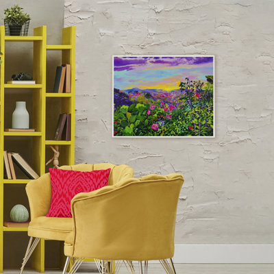 Highland Flora Overlook Framed Giclee, design by Lee Ann Zirbes