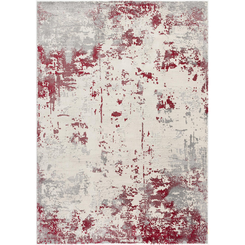 Washable Abstract Indoor Rug, Rectangle 4’ x 6’