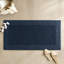 Tapis pour salle de bain réversible 24 x 72 po 100% coton 3000 g / m² bleu marine-443443293-443443289