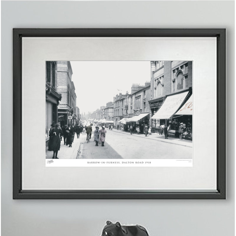 Barrow-in-Furness, Dalton Road 1918 by Francis Frith - Single Picture Frame Print, 28cm H x 36cm W x 2.3cm D