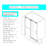 56-60 "Wx 76"H Frameless Double Sliding Shower Door-111645393