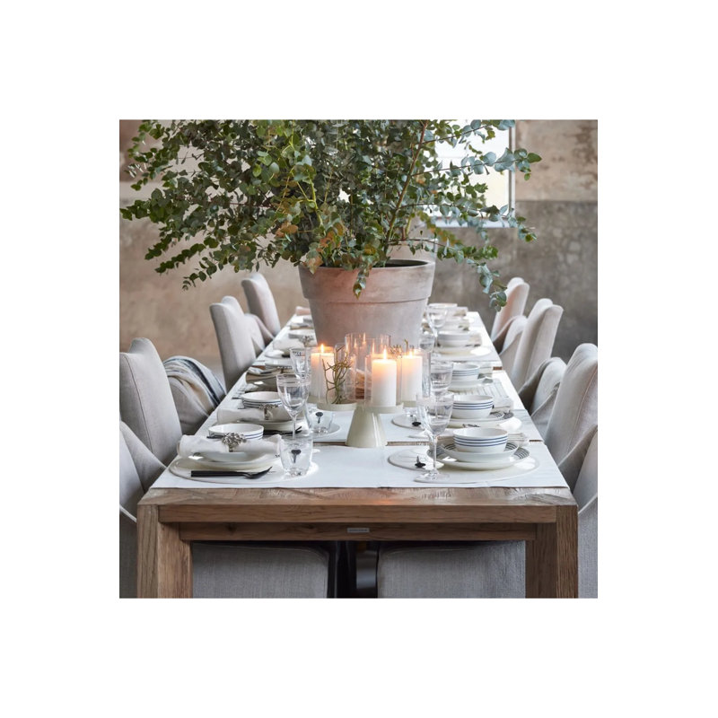 Porto 13'' Beige Glass Hurricane Candelabra