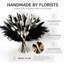 Bouquet d'herbes de la pampa noire - Fleurs séchées naturelles pour Halloween et décoration bohème