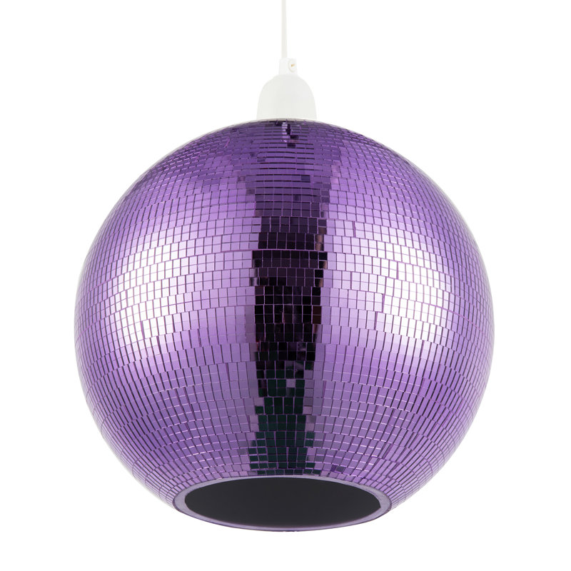 23cm H Plaster Round Pendant Shade ( No Direct Attachment Method ), Purple