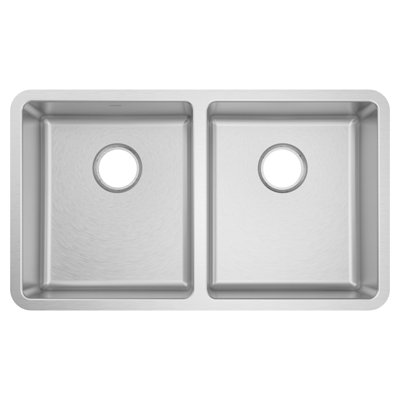 Prep 1800 Series Stainless Steel Undermount 31.75" x 18.5" Kitchen Sink with Rear Drains