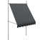 Outsunny 200cm W x 120cm D Polyester Cover Retractable Patio Awning,Door Canopy,Window Awning,Freestanding Awning