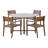 Klyndara 4 - Person Acacia Wood Patio Dining Set with Round Table-1058379637