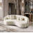 Annexie 89" Boucle Curved Round Arm Sofa