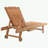 wooden frame Chaise Lounge Chair with Wheels
