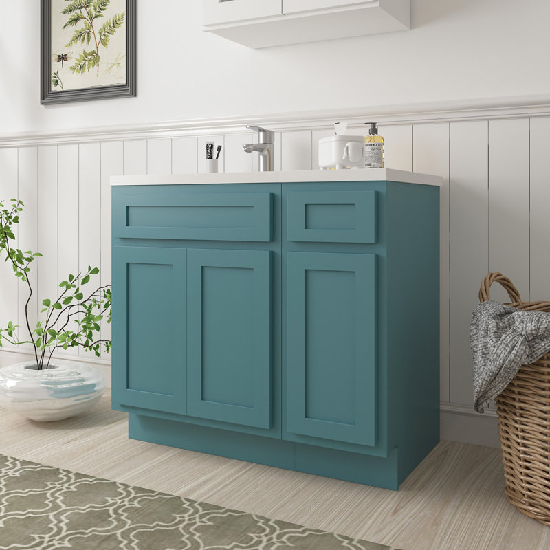 36 base de meuble-lavabo simple seulement, Sarcelle