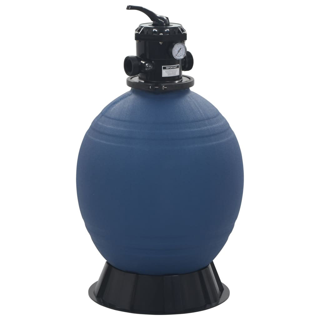 Vidaxl Pool Sand Filter With 6 Position Valve Blue 560 Mm