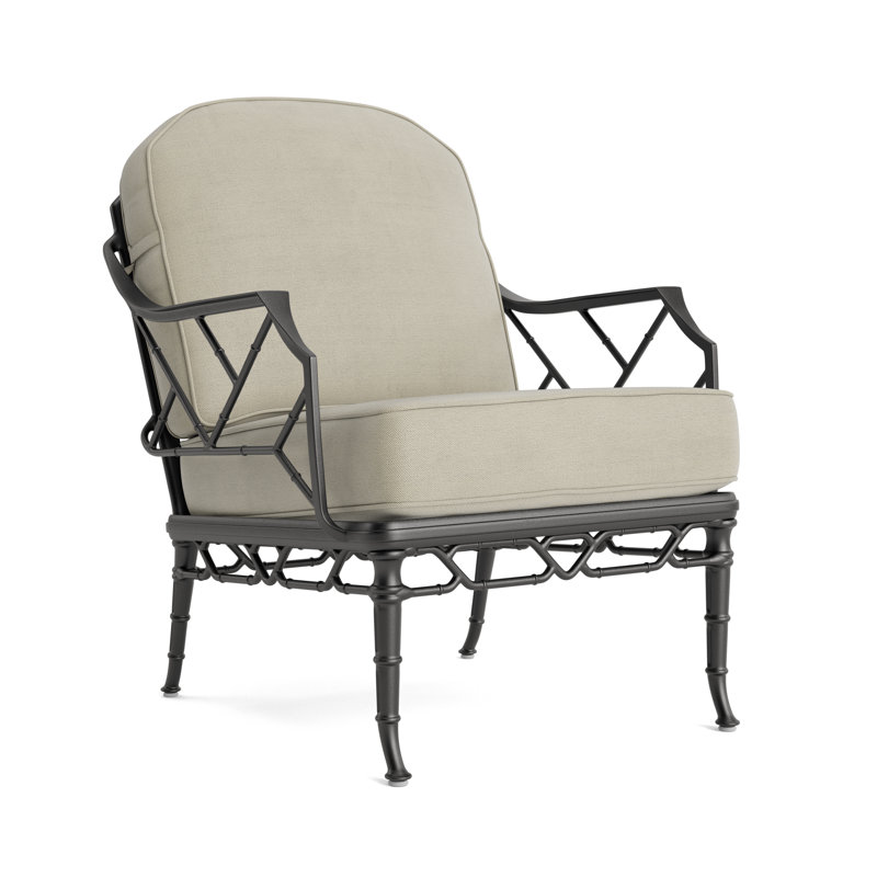 Calcutta Outdoor Lounge Chair, Fusion Dove, Textured Pewter