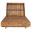 Chaise longue à structure en bois d'acacia avec coussin triple pliable-787967682-787967709