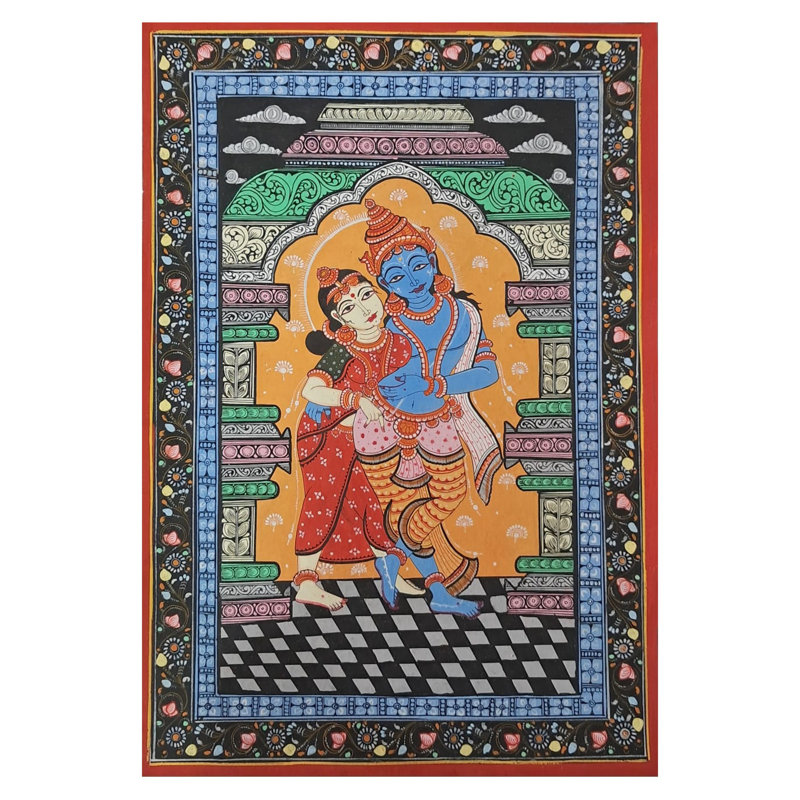 Magnifique Radha et Krishna | Couleurs de pierre naturelle | Par Surendra Nath Swain