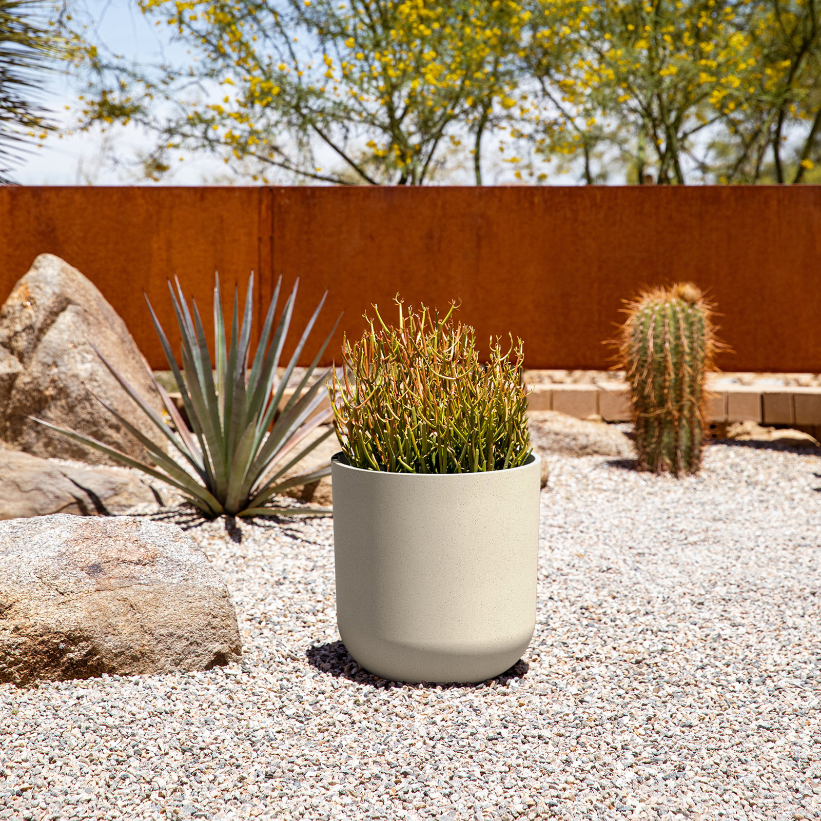 Mason Series Kona Planter, 1, 10.25" H x 10" W x 10" D, Sand