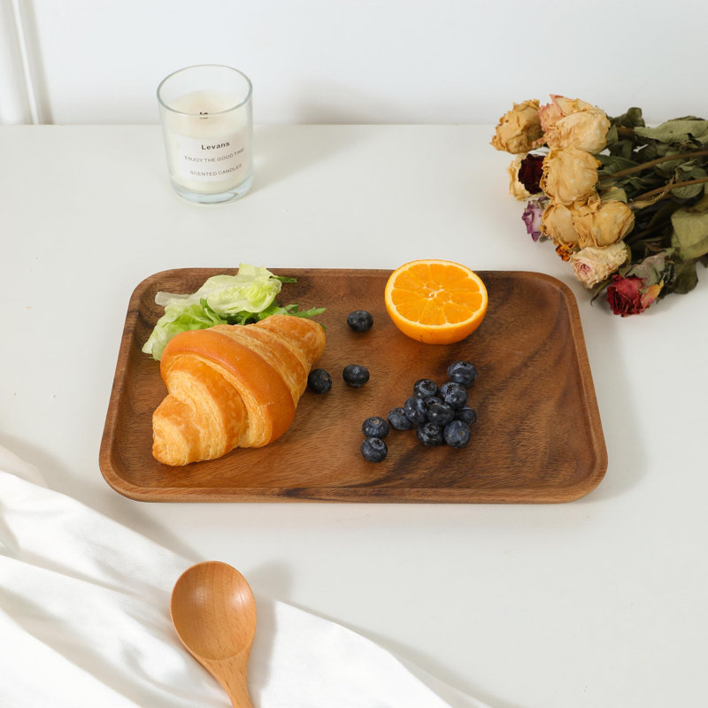 Millwood Pines Clerissa Walnut Platter