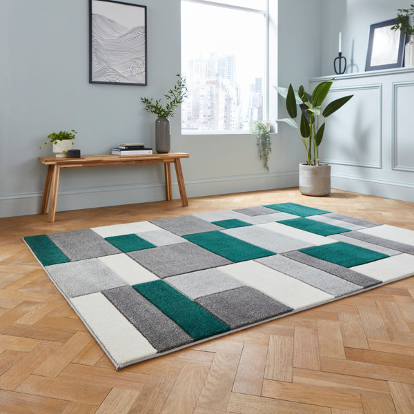 Think Rugs Matrix area rug Machine Woven Rectangle Grey | Wayfair.co.uk