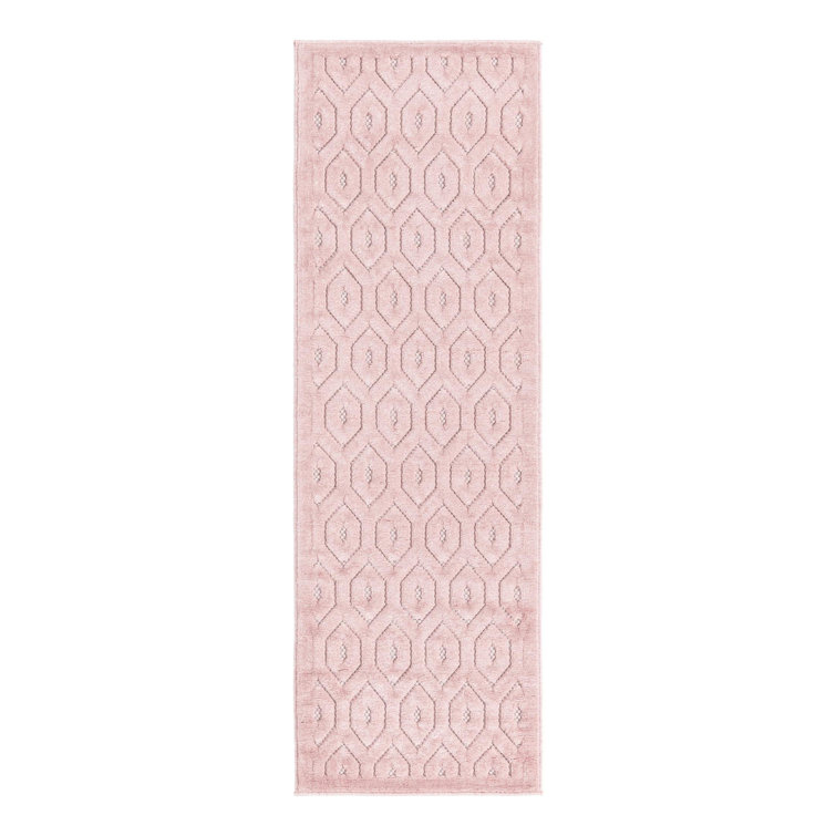 Langley Street Hearon Geometric Pink Indoor / Outdoor Area Rug ...