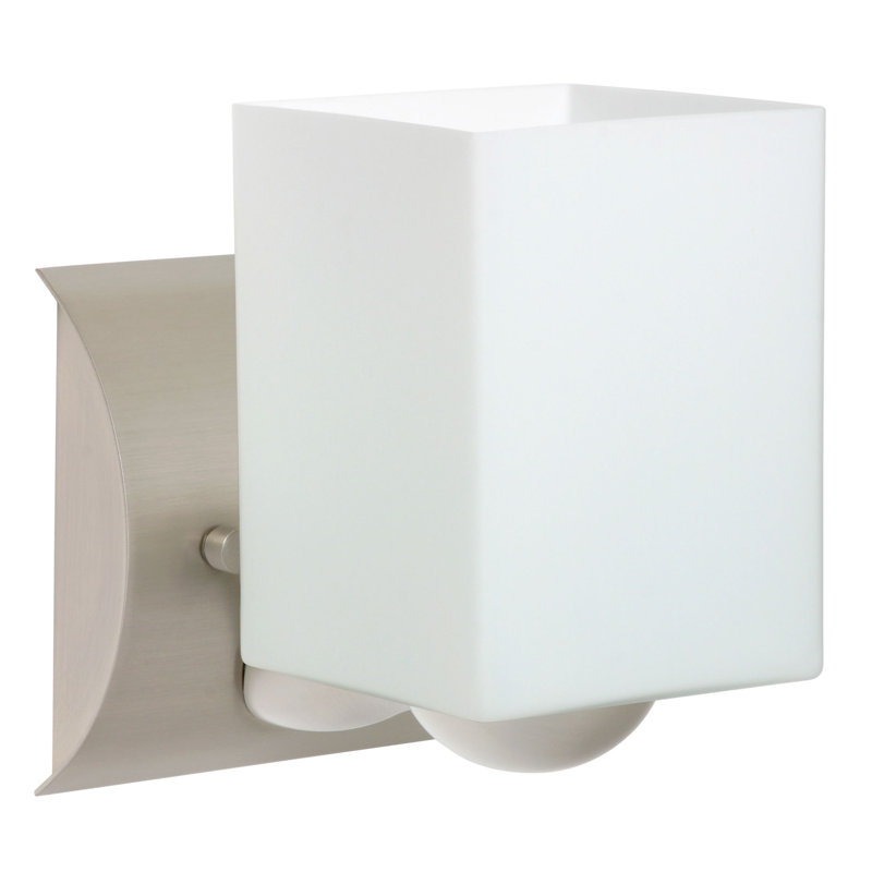 Plafonnier encastré 1 lumière Rise, Nickel satiné, DEL