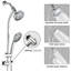 Dual Head Shower - Stainless Steel Slide Bar, 7 Spray Patterns, Wall Mounted, 1.8 Gpm Flow, 1/2" Connection System , Abs