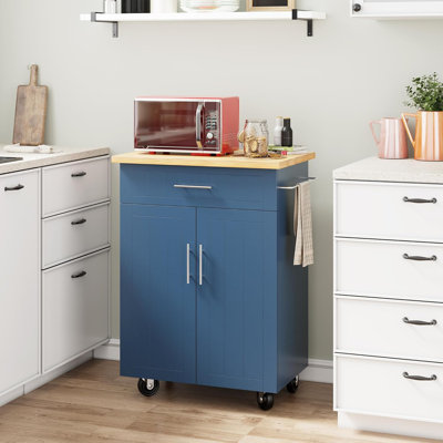 Chariot pour îlot de cuisine avec rangement, table d'appoint roulante pour îlot de cuisine sur roulettes avec grand plan de travail, armoire de rangement, porte-serviettes et tiroirs pour la cuisine, salle à manger, brun