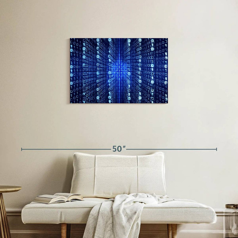 Keiri Blue Computer Matrix, 20" H x 30" W