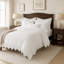 Ensemble de couvre-lit en coton blanc Elsie 6 pièces-115684791