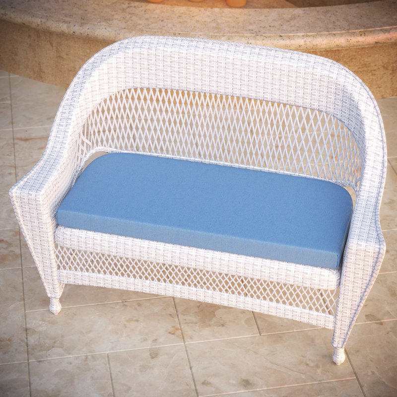 Coussin de banc d'intérieur/d'extérieur, Toile toile Sunbrella® bleu ciel