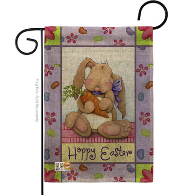 Double Sided 18.5'' H x 13'' W Burlap Easter Garden Flag
