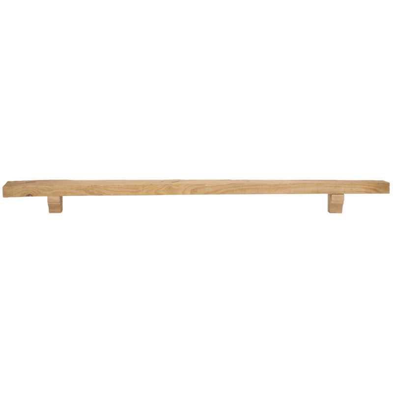Keros Pine Mantel Shelf, Natural, 60" Width