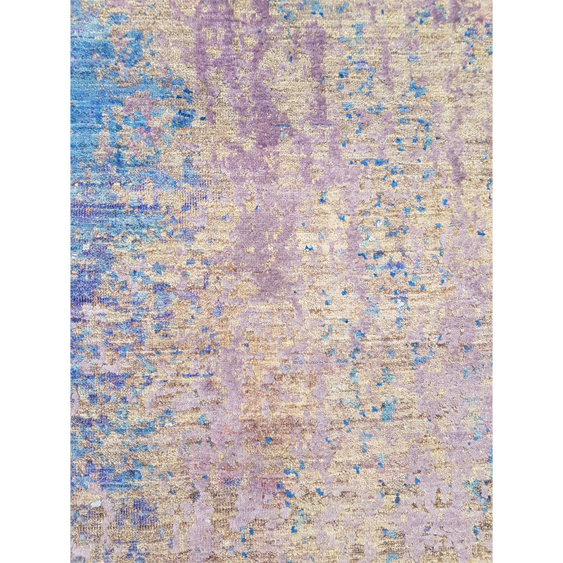 Abstract Area Rug in Violet/Blue