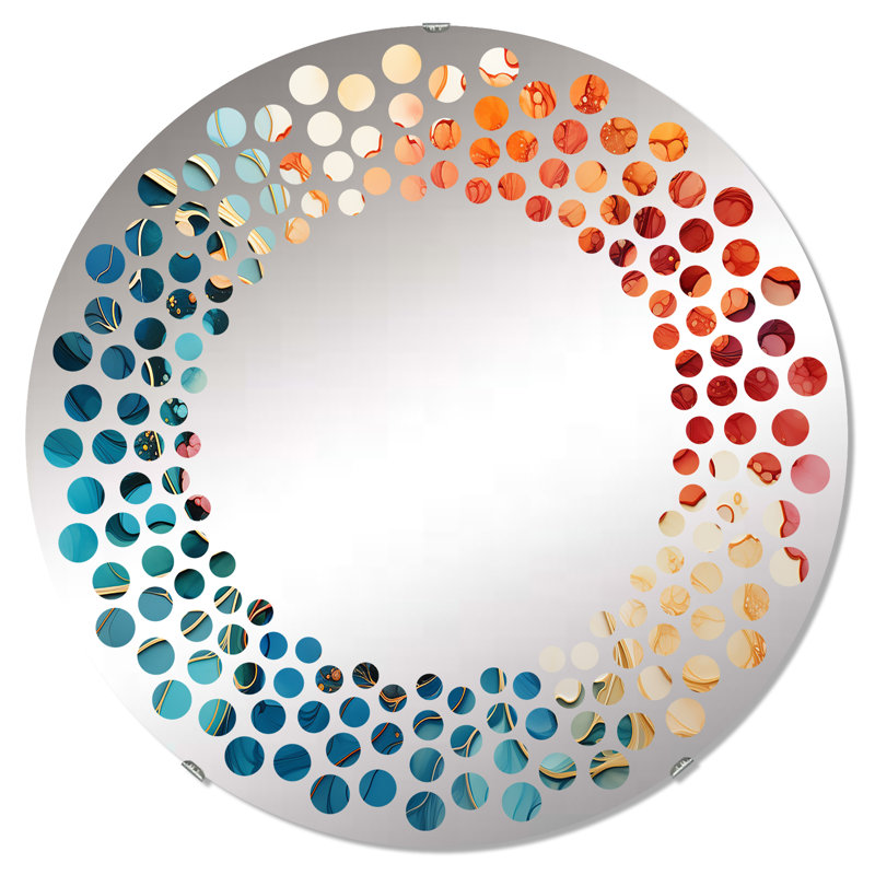Miroir mural orange Soda Soda Fusion, 31,4 po x 31,4 po