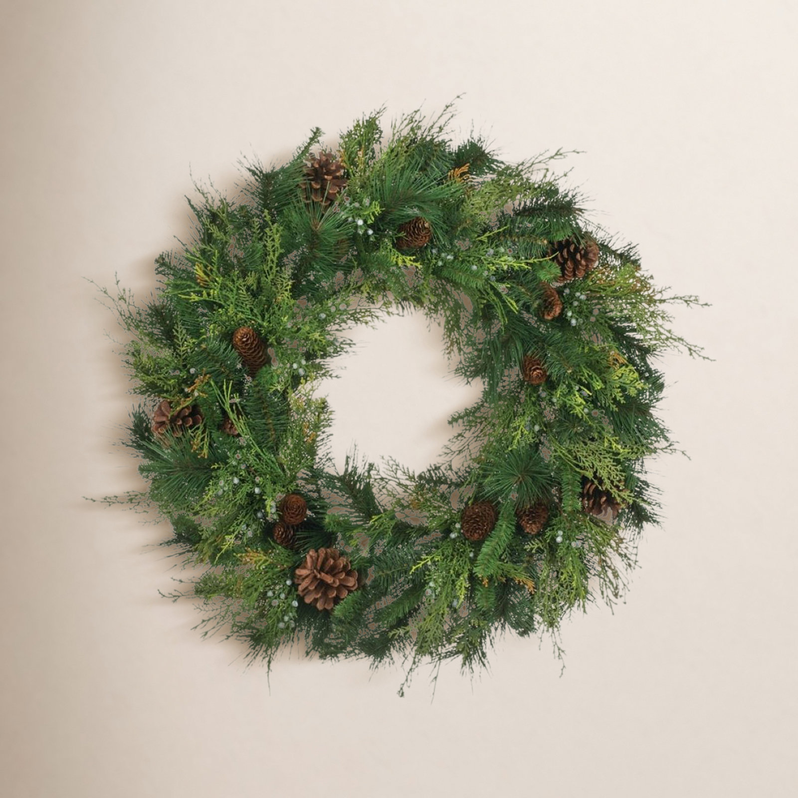 30" Artificial Mixed Pine Wreath