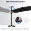 Parasol en porte-à-faux rectangulaire 11 'x 9' avec base lestée-1247967782