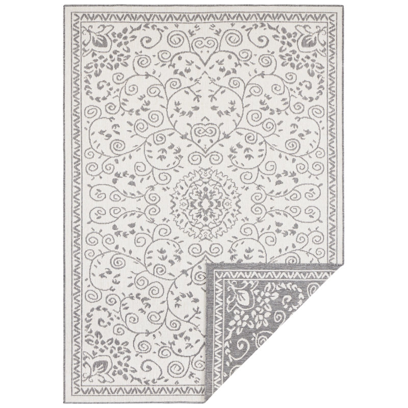 Leyte Flatweave Grey Rug, Rectangular 120cm x 170cm