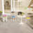 6-Pack Stackable Chairs With Colorful Seats And White Legs-121100070