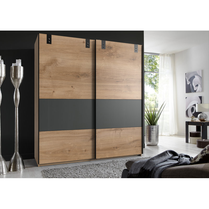Perera 2 Door Manufactured Wood Wardrobe, 198cm H x 135cm W x 64cm D