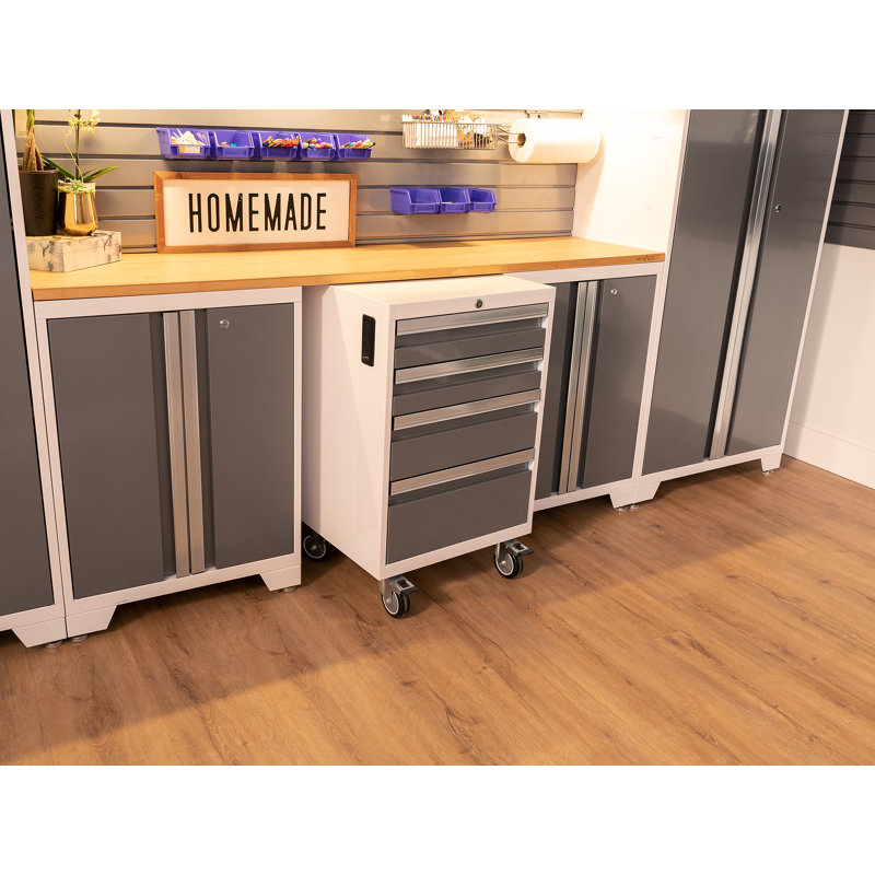 Ensemble d'armoires 12 pièces avec système de rangement complet, Platine