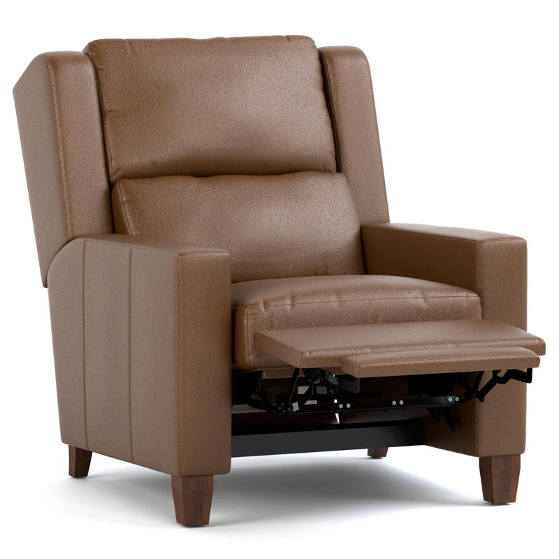 Woodlands Track Arm Manual Recliner, Selvano Bark, Manual - Push Back