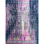 Hand Knotted Abstract Area Rug in Dark Blue/Pink-610526287