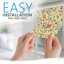 Carrelage mosaïque floral en vinyle 7 po x 7 po (ensemble de 24)