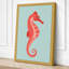 Coral Seahorse Coastal - Wrapped Canvas-1323289228-1323289230