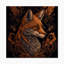 Décoration murale rétro renard I - animaux renard-129120630-129120632