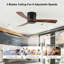 Ventilateur de plafond 42 pouces sans lumière avec télécommande