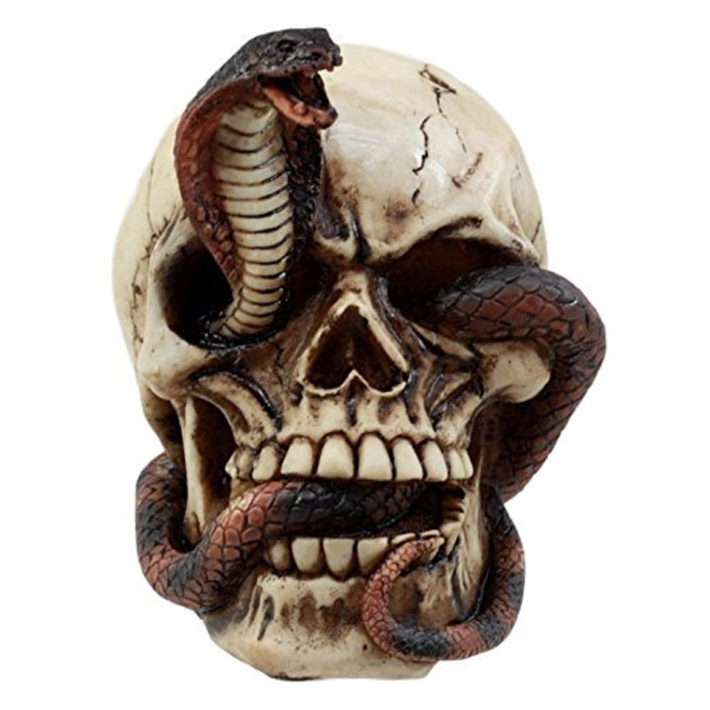 Figurine de crâne uraeus cobra égyptienne Danwood
