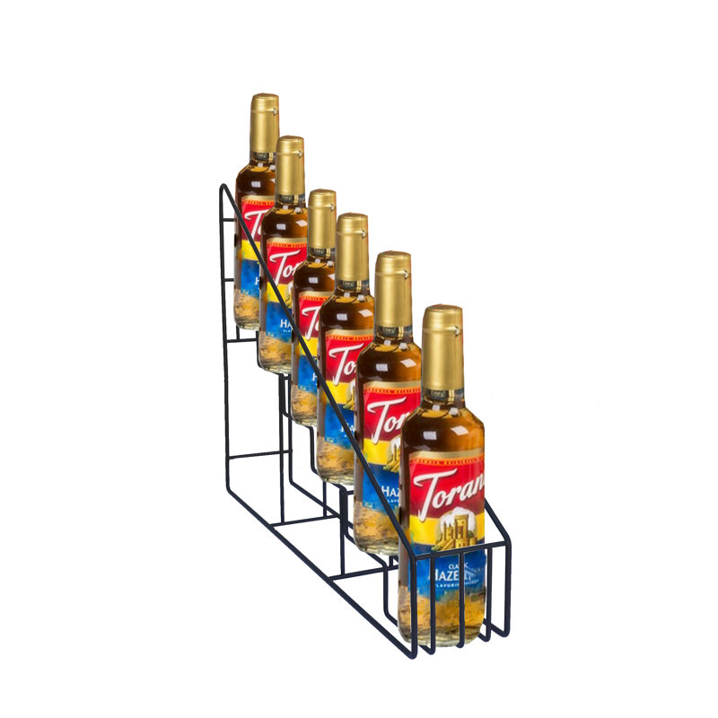 Coffee Syrup Bottle Rack Wire Rack Bottle Glorifier Display Stand Rack Bar Liquor Display