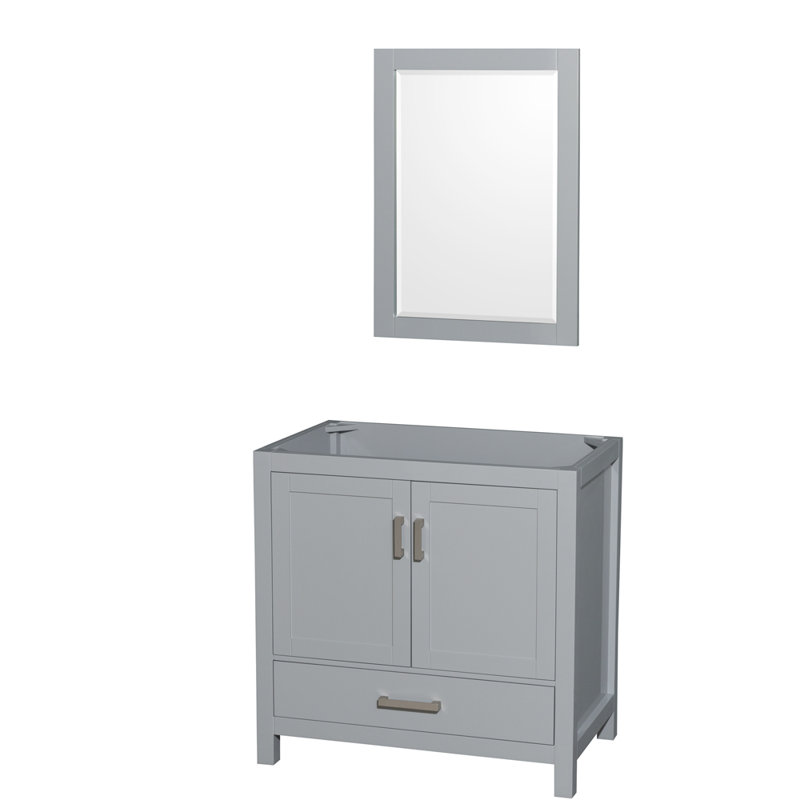 Sheffield 36" Single Bathroom Vanity Base Only, Gray