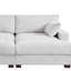 Canapé-lit surdimensionné rembourré en chenille blanc cassé avec accoudoirs et coussins décoratifs-864898233