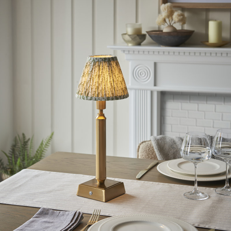 Trobridge Rechargeable Metal Table Lamp, Herb Garden Green